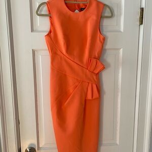 Karen Millen Vibrant coral Midi Dress